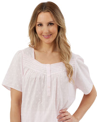 Marlon Womens Dobby Spot Cropped Pyjamas