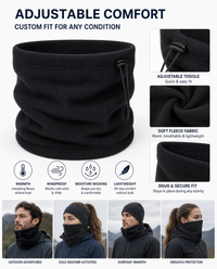 Adults Fleece Neckwarmer Snood Scarf
