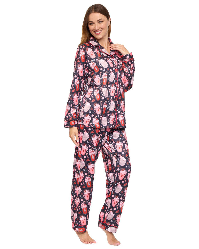 La Marquise Womens 'Cosy Wonders' Button Pyjamas