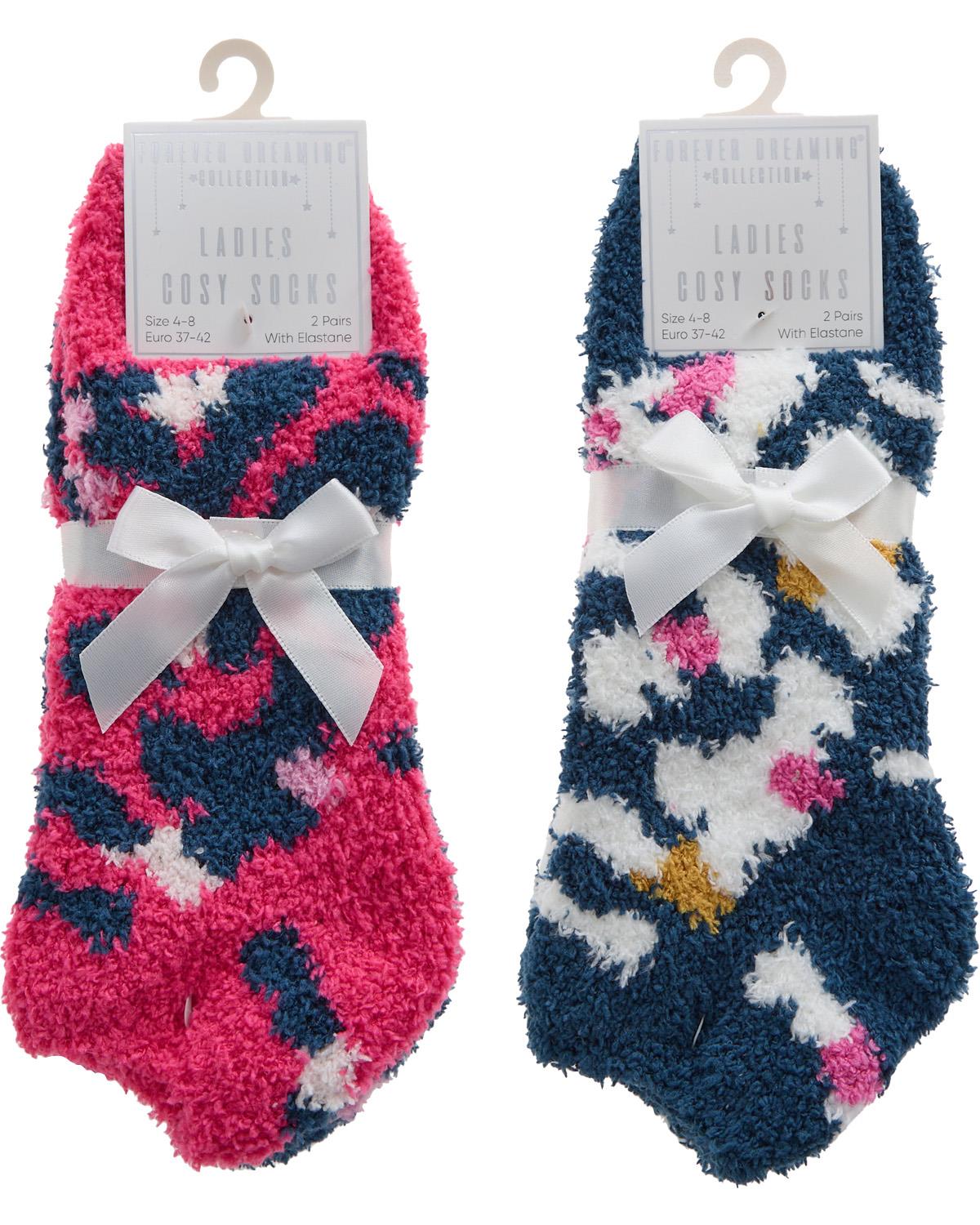 Forever Dreaming Womens 4 Pairs Cosy Trainer Socks