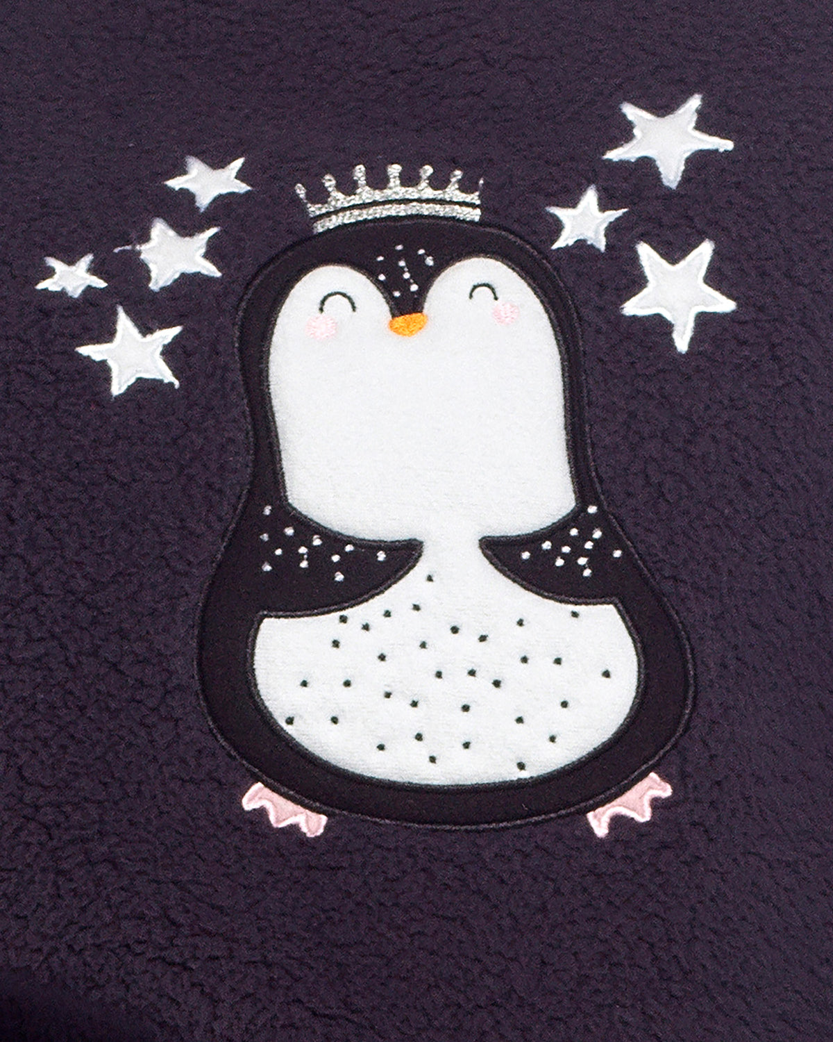 Wolf and Harte Womens Penguin Sherpa Top with Fleece Pants Pyjamas