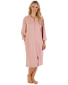 Slenderella Womens Rib Pattern 42" Zip Housecoat