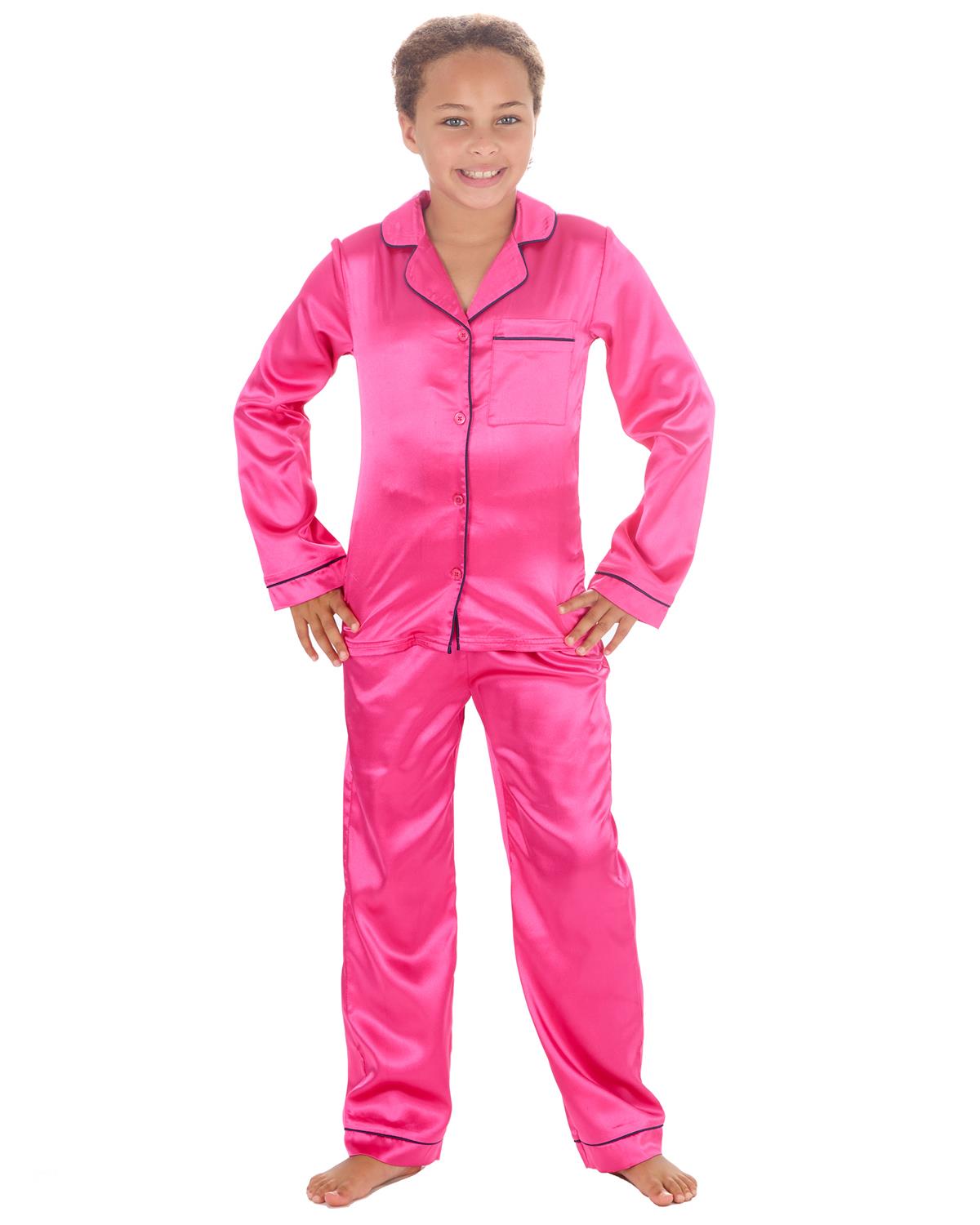 Nightwear Girls Satin Pj Set Slumber Party Girls Satin Long