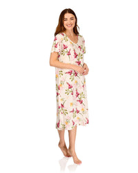La Marquise Womens 'Berry & Blue' 43" & 50" Short Sleeve Nightie