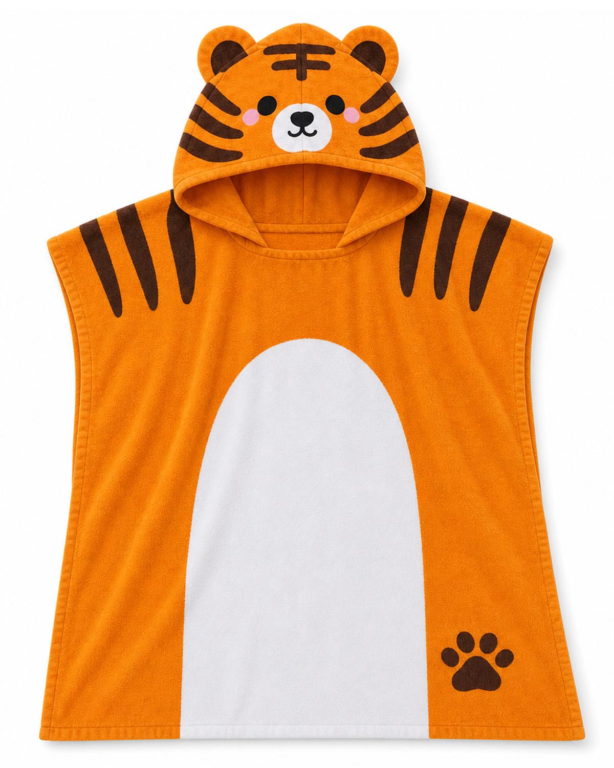 Adoramals  Alfie the Tiger Kids Hooded Towel