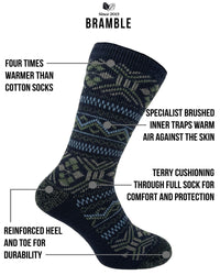 Bramble Mens Fairisle Thermasock