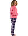 Indigo Sky Womens Fleece Top Check Wincey Pant Pyjamas