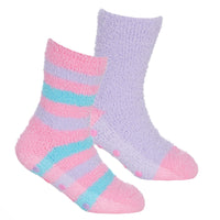 4 Pairs Girls Pink Stripe Cosy Socks