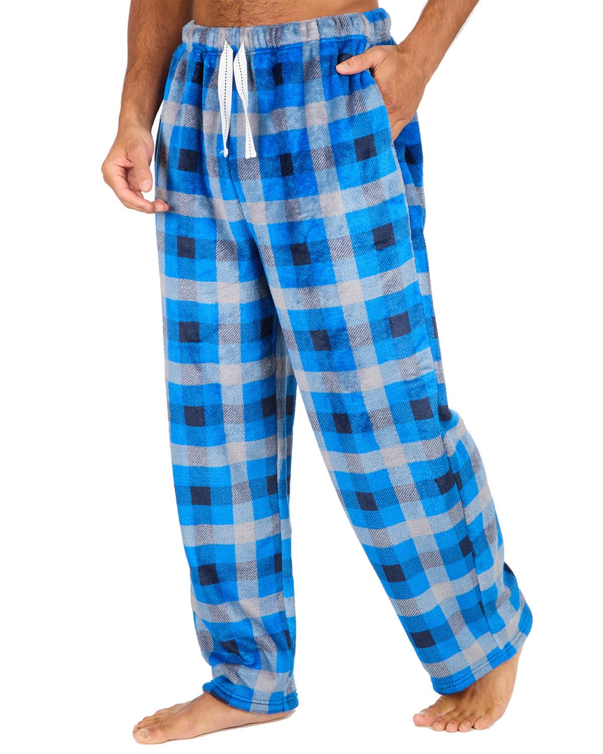 Cargo Bay Mens Polished Fleece Check Lounge Pants