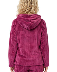 Indigo Sky Womens Zig Zag Fleece Hooded Pyjamas