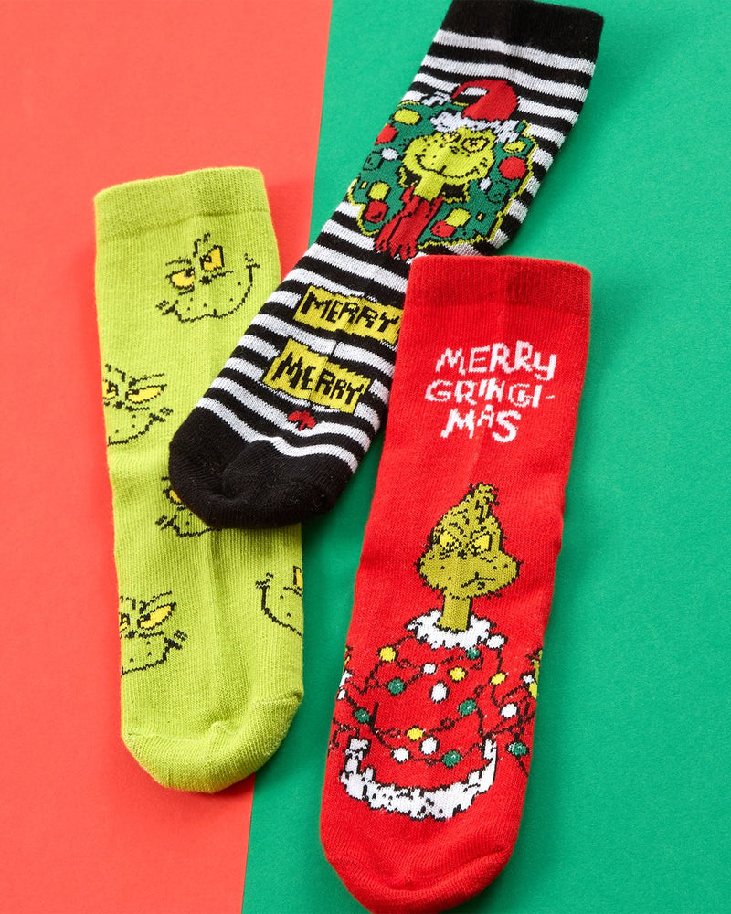 6 Pairs Grinch Christmas Socks