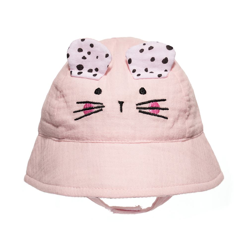 Baby Cotton Embroidered Animal Bucket Hat