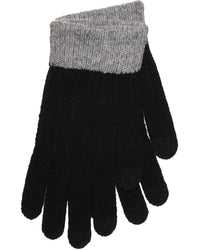 Foxbury Womens Brushed Gloves With Contrast Cuff