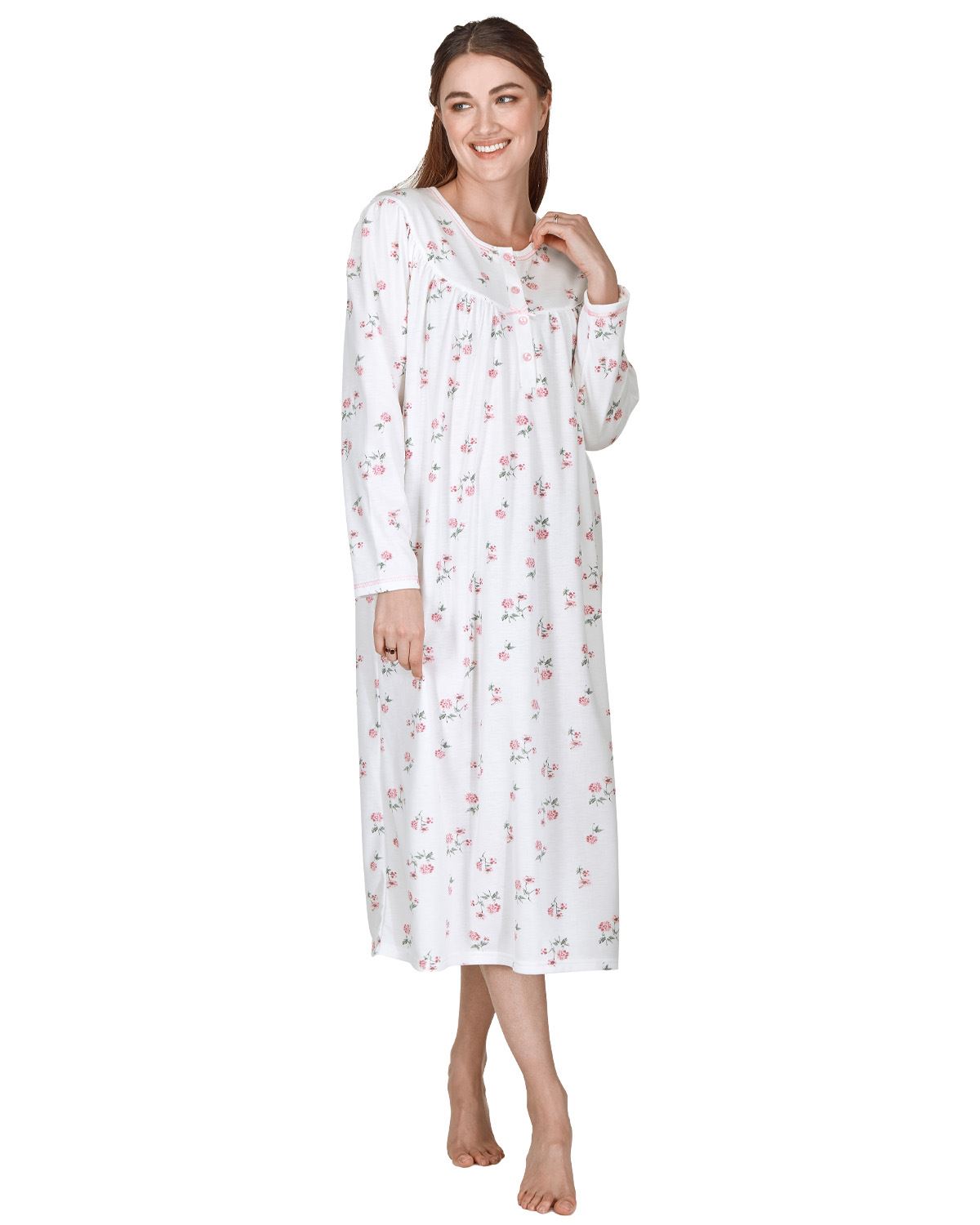 La Marquise Womens 'Florentine' Cuddleknit Long Sleeve Nightie