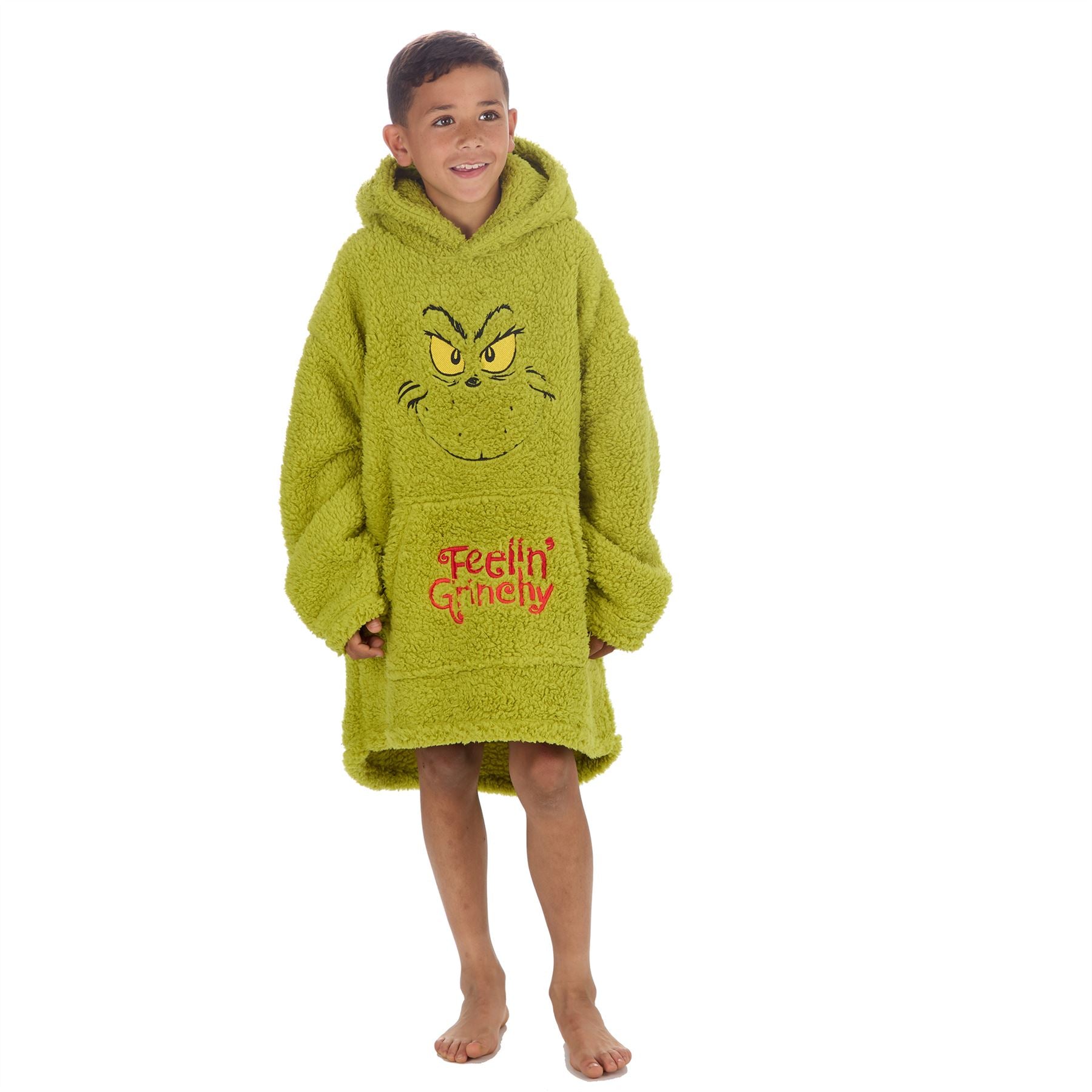 Grinch Matching Family Oversized Fleece Hoodie