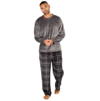 Cargo Bay Mens Polished Fleece Check Pyjamas