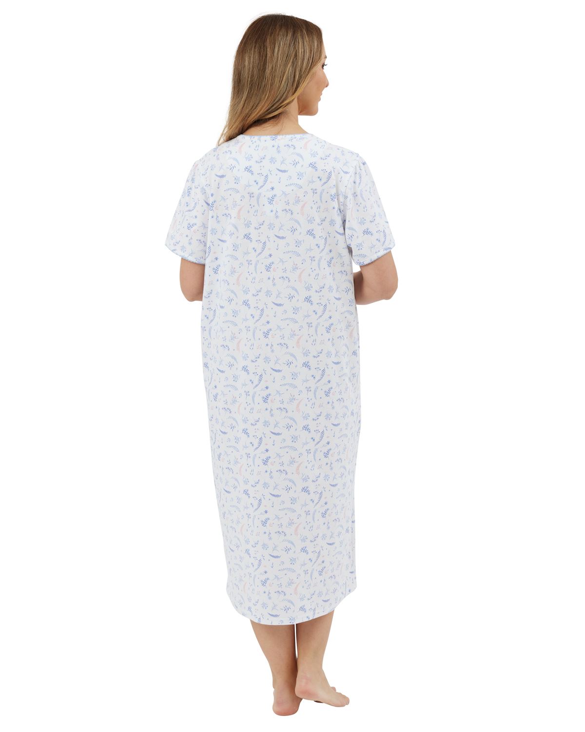 Marlon Womens Harvest Floral 45" Short Sleeve Nightie