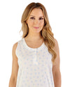 Slenderella Womens 38" Leaf Print Jersey Nightdress