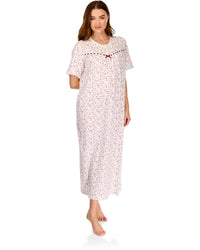 La Marquise Womens 'Velvet Rose' Short Sleeve Nightie