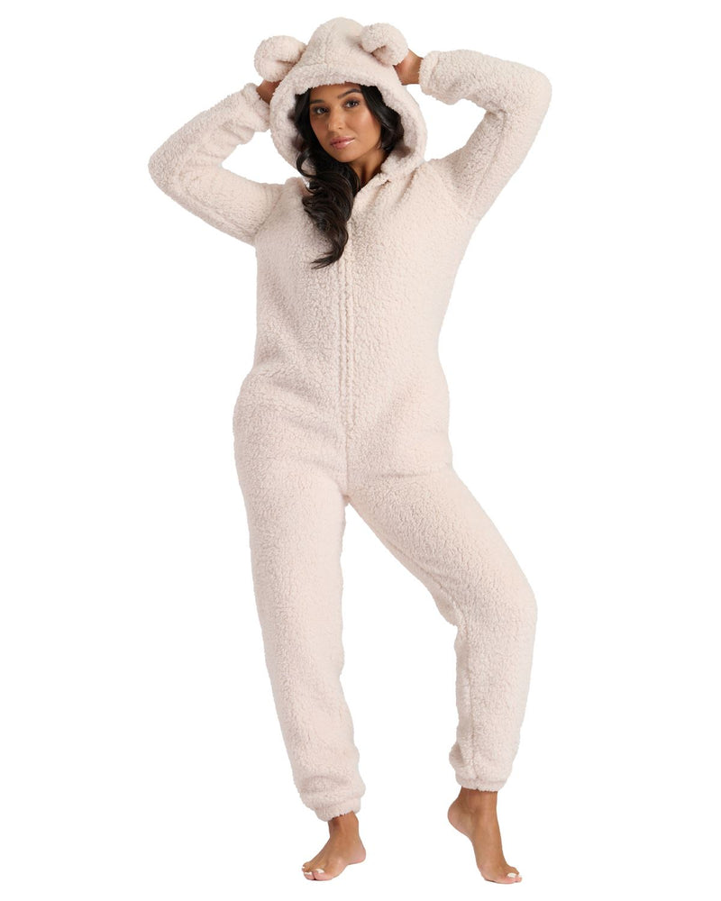 Loungeable Womens Teddy Sherpa Onesie