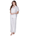 La Marquise Womens Flower Leaf Jersey Short Sleeve Pyjamas