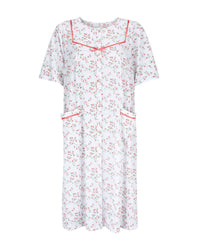La Marquise Womens 'Moonlit Tulip' Short Sleeve Button Nightdress