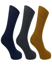 Bramble 3 Pack Mens Textured Casual Boot Socks
