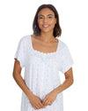 Cottonique Womens Jersey Cotton Short Sleeve Nightie