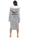 Womens Shooting Stars Sherpa Trim Dressing Gown