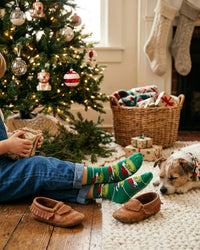 2 Pairs Grinch Slipper Socks - Gift Box