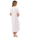 Marlon Womens Sketch Floral 45" Short Sleeve Nightie