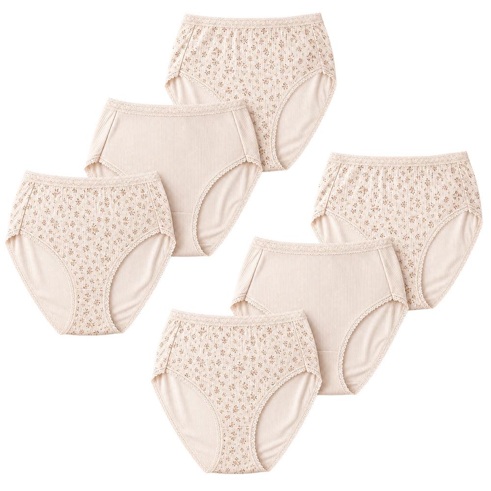 Anucci Womens Lace Trim Full Briefs