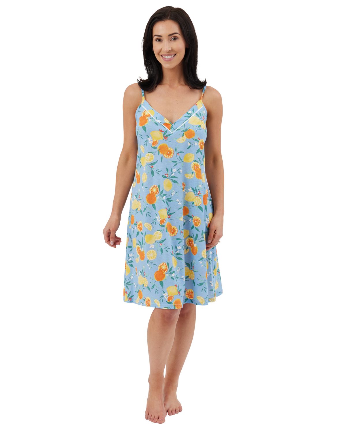 Indigo Sky Womens Lemon Fruit 36" Chemise