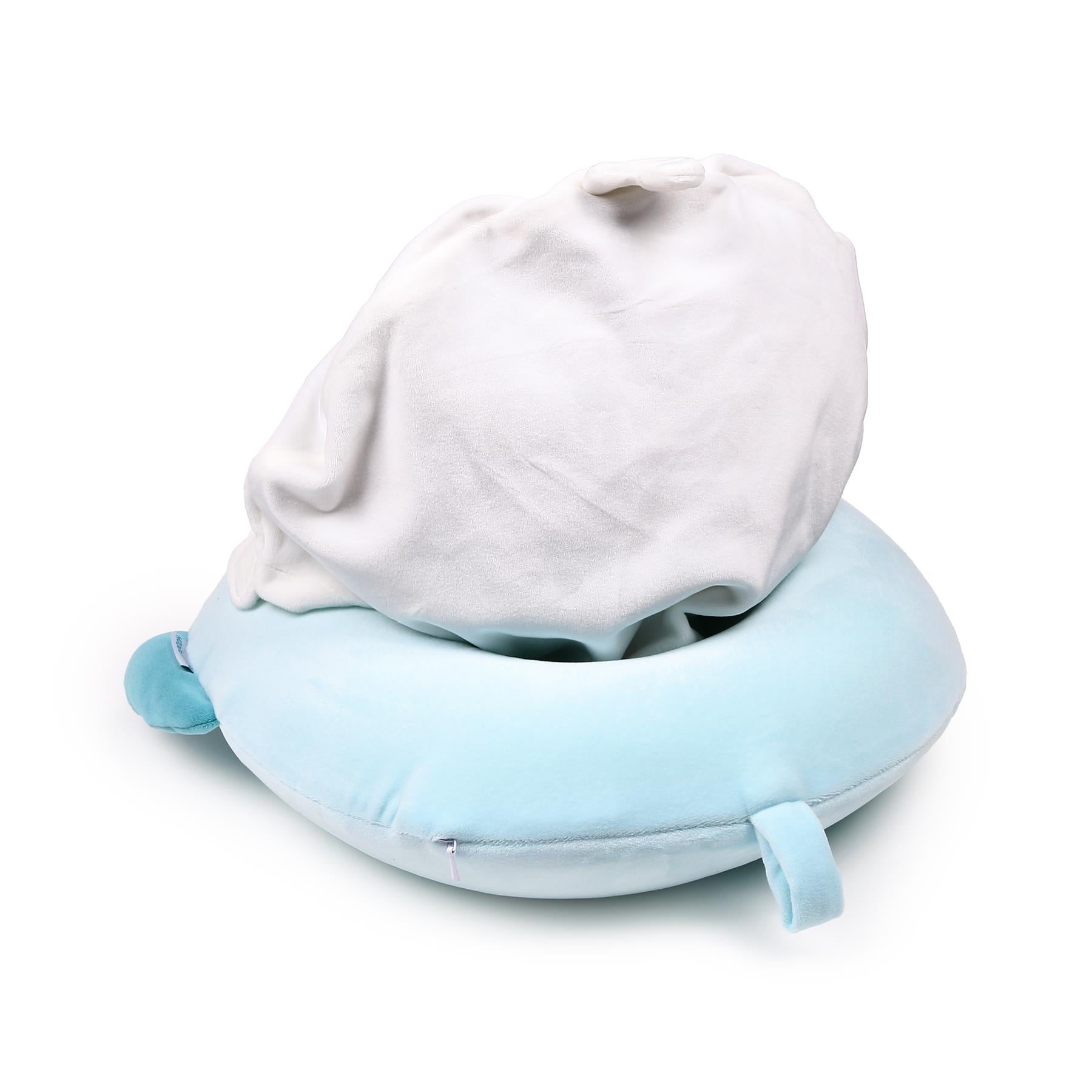 Hoodeazzz Adoramals Plush Memory Foam Travel Pillow & Hood