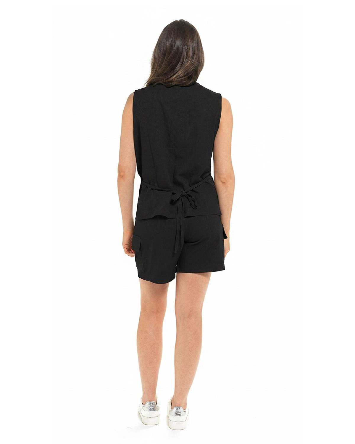 Indigo Roc Womens Linen Button Waistcoat