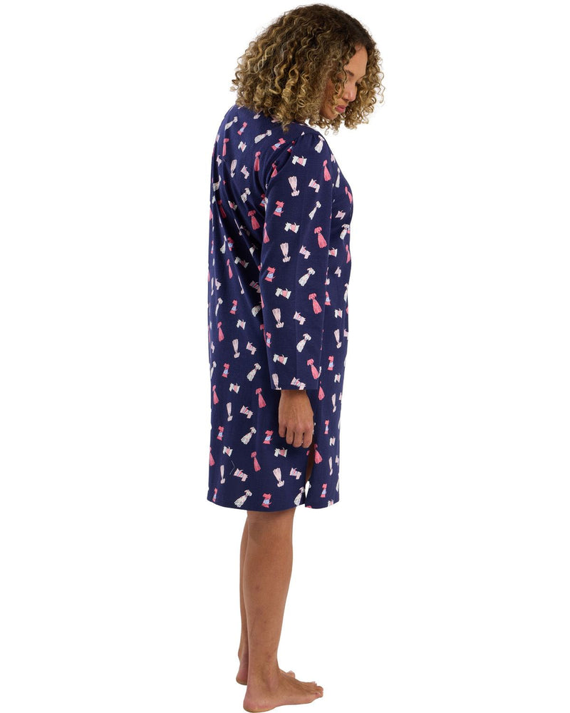 Indigo Sky Womens Cute Dog Cotton Nightshirt