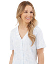 Marlon Womens Sketch Floral Jersey Cropped Pyjamas