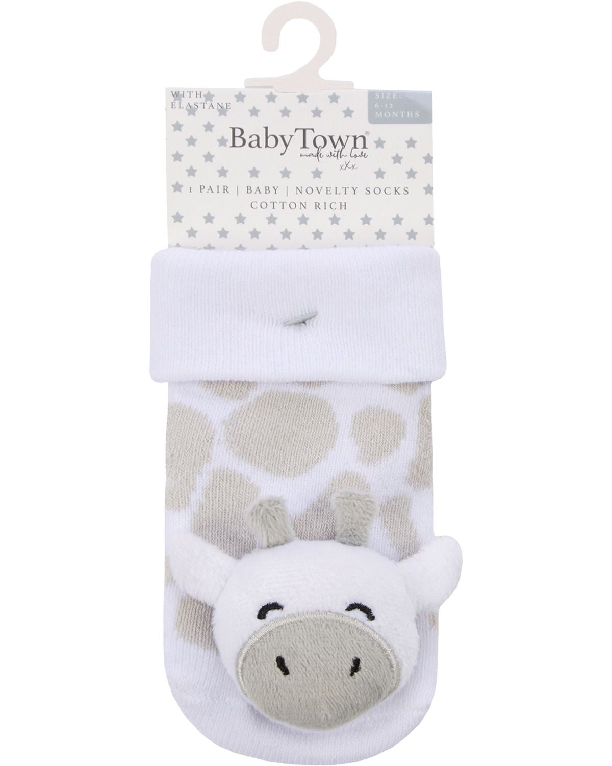 2 Pairs Babies Novelty Terry Socks