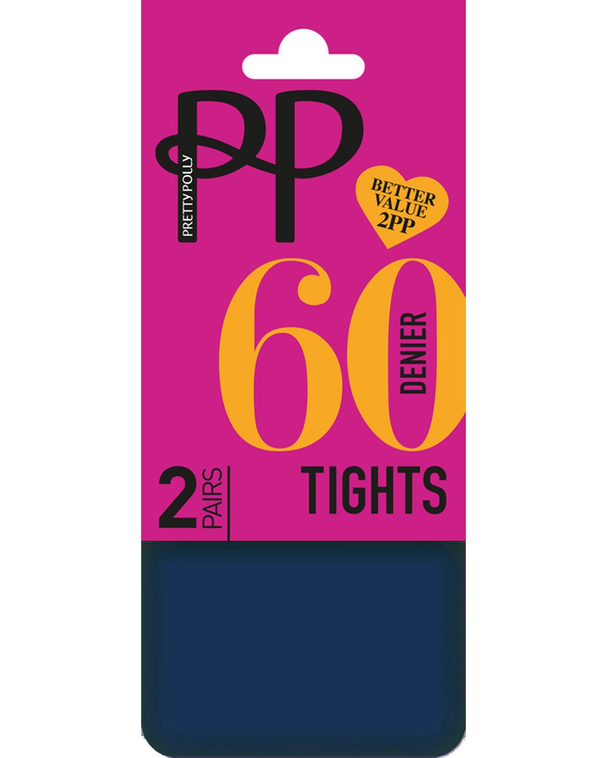 Pretty Polly Womens 2 Pack 60 Denier Opaque Tights