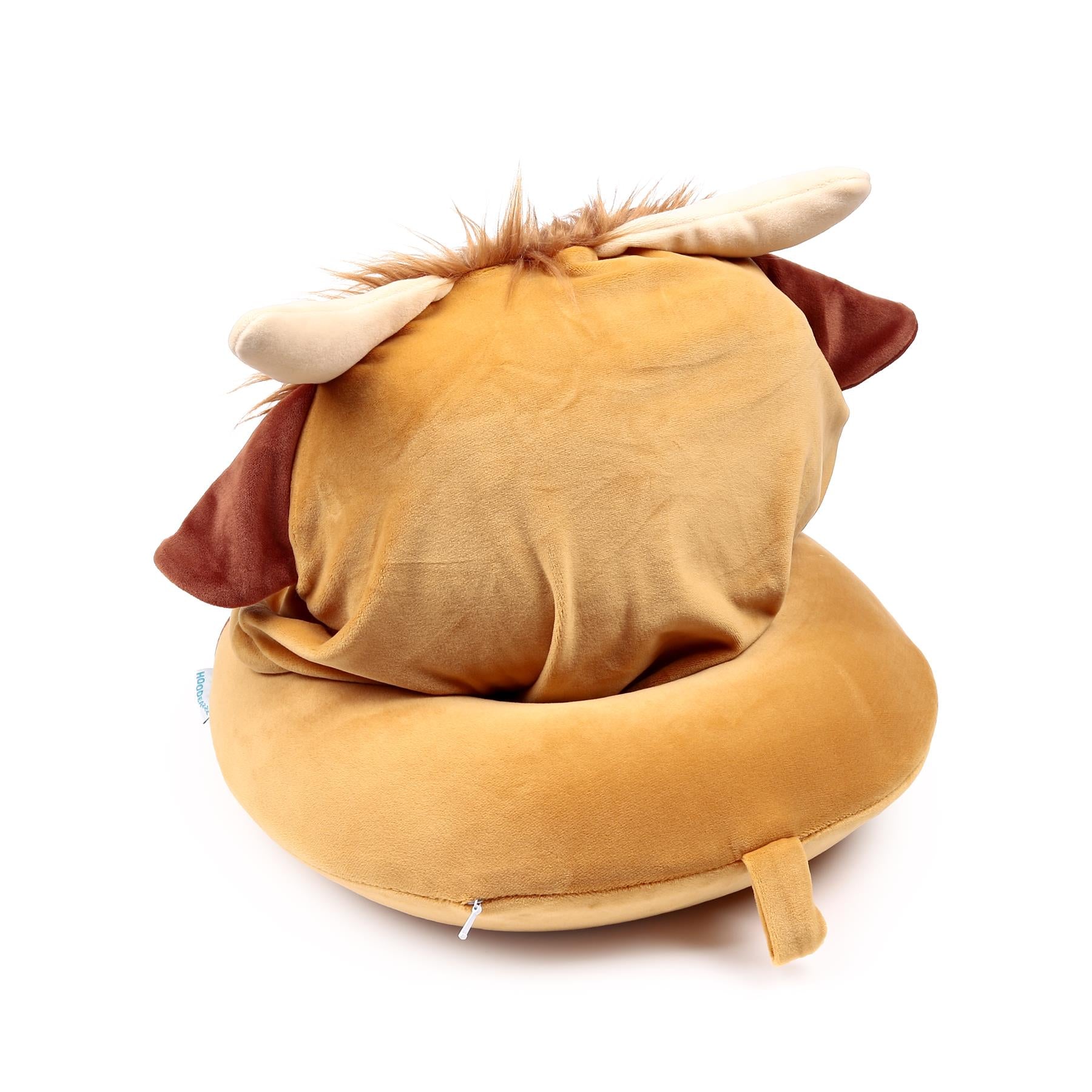 Hoodeazzz Adoramals Plush Memory Foam Travel Pillow & Hood