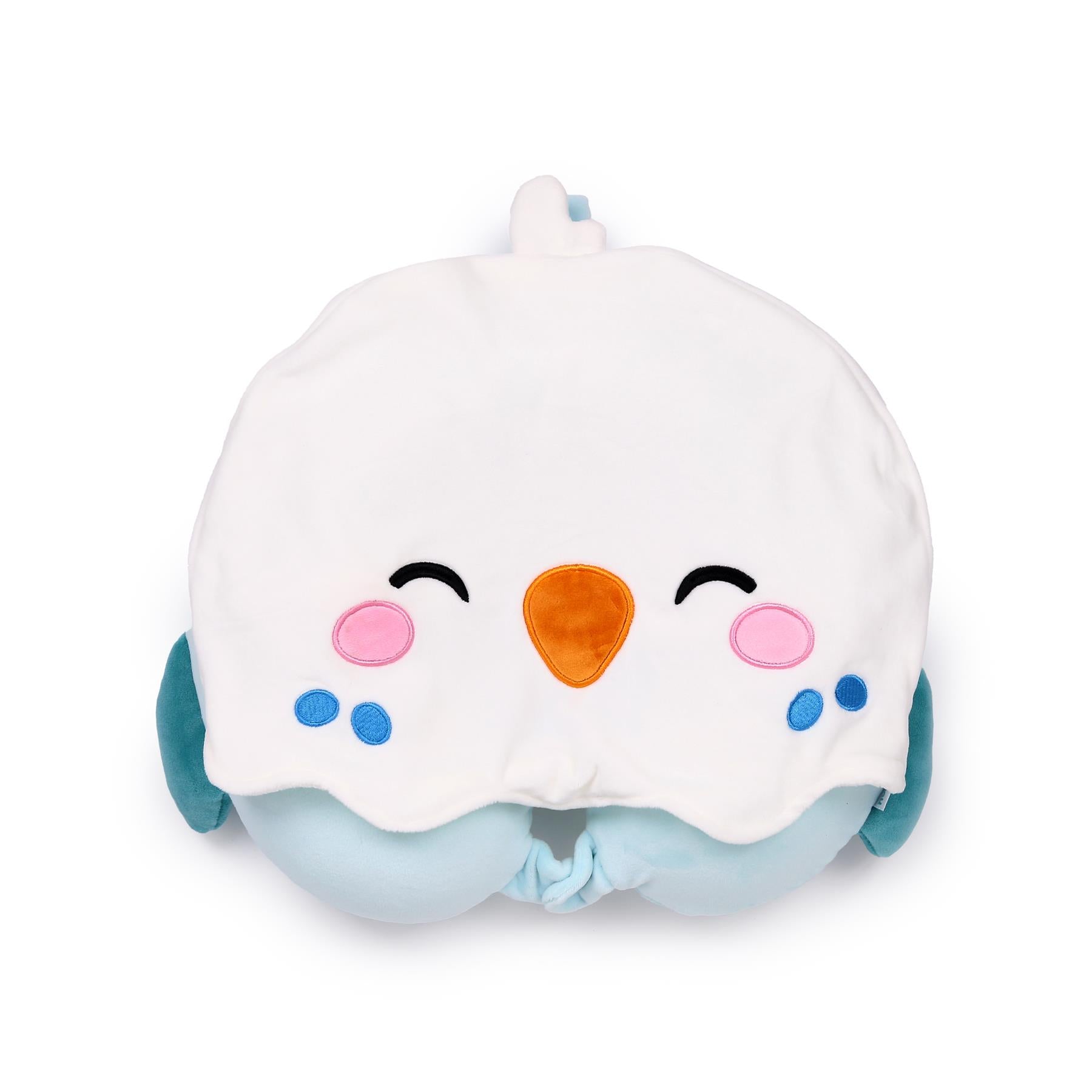 Hoodeazzz Adoramals Plush Memory Foam Travel Pillow & Hood