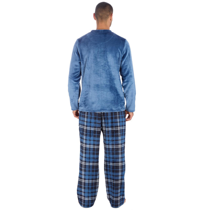 Cargo Bay Mens Polished Fleece Check Pyjamas