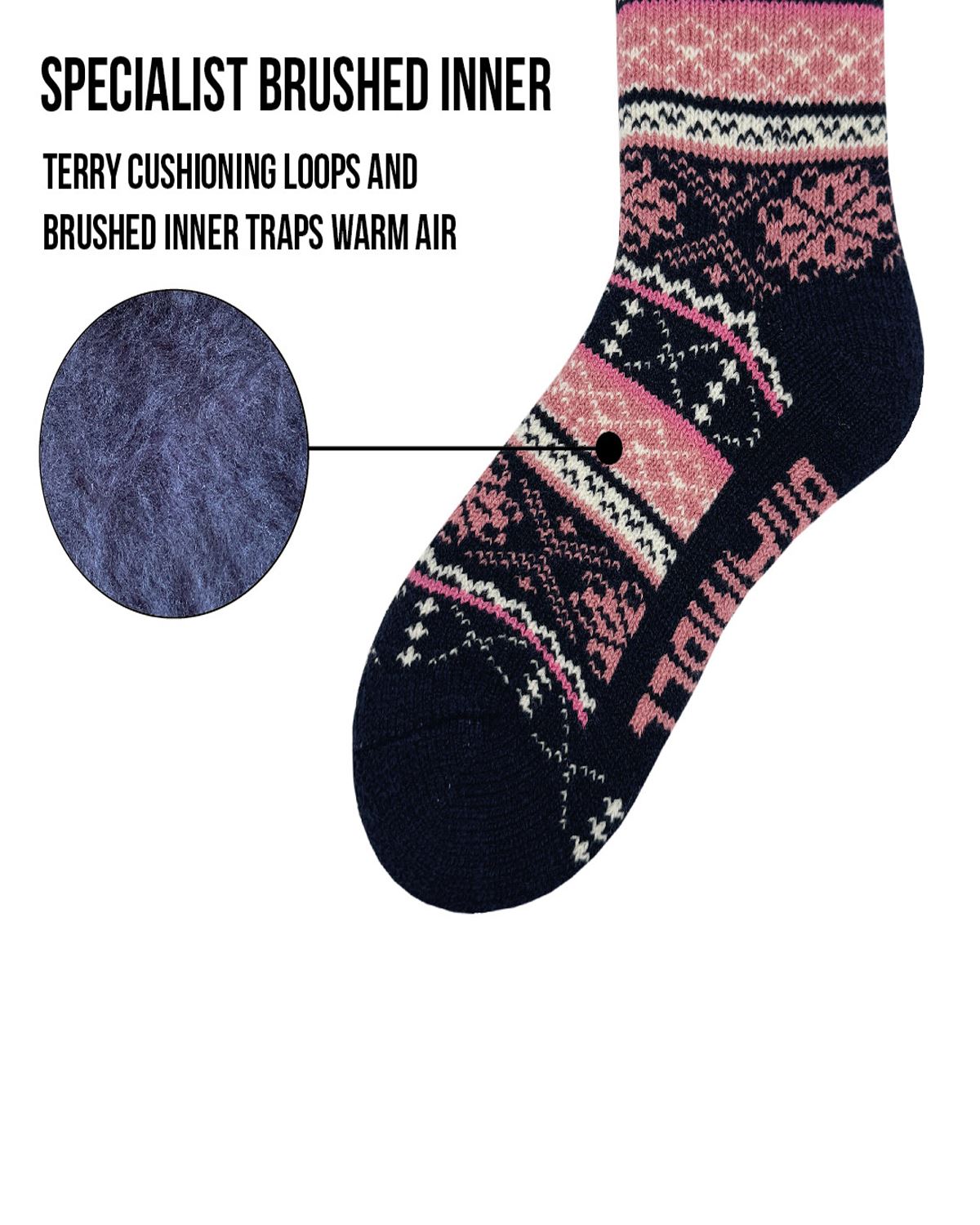 Bramble Womens Fairisle Thermasock