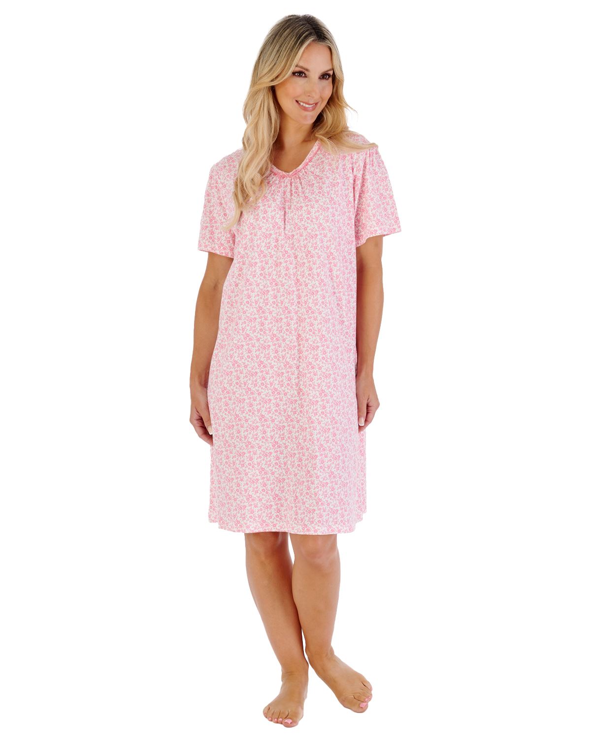 Slenderella Womens 38" Ditsy Floral Jersey Nightdress