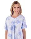 Slenderella Womens 38" Large Floral Short Sleeve Cotton Nightie