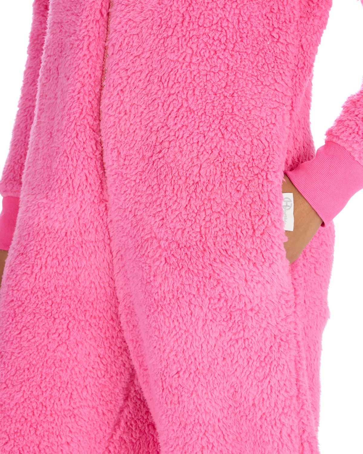 Huggable Womens Borg Zip Hooded Onesies