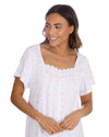 Cottonique Womens Jersey Cotton Short Sleeve Nightie