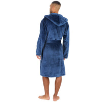 Slumber Hut Mens Polished Hooded Dressing Gown