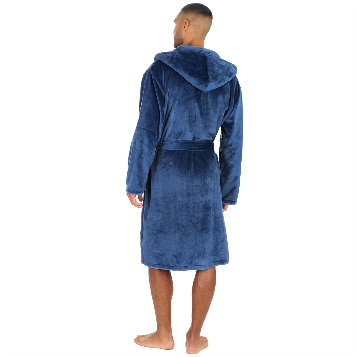 Slumber Hut Mens Polished Hooded Dressing Gown