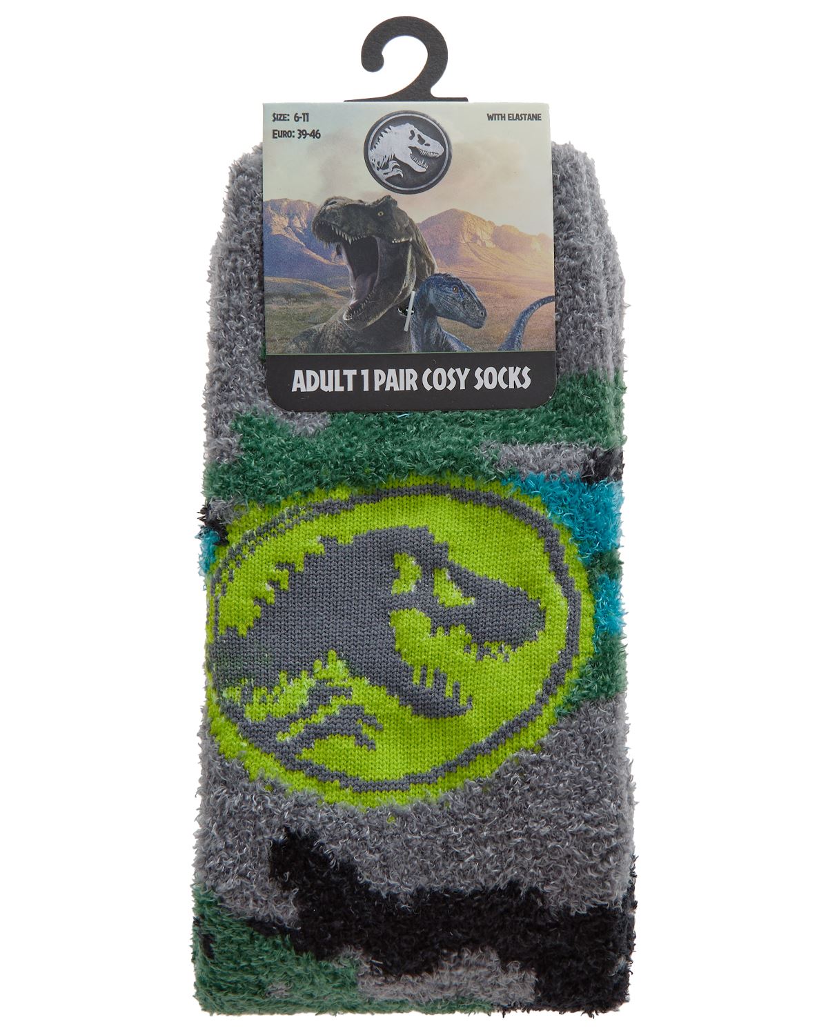 Jurassic World 1 Pair Mens & Boys Cosy Socks